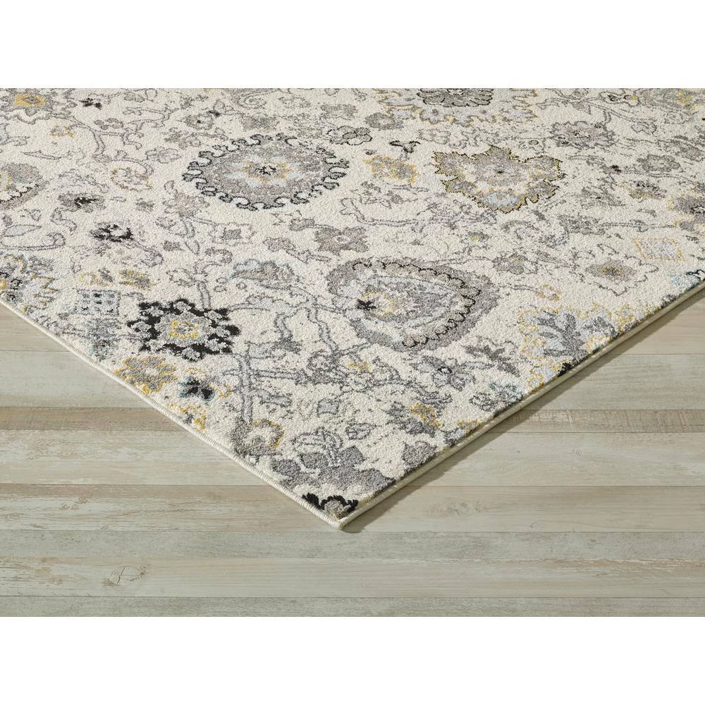 Lennox Ivory 5.3 ft. x 7.6 ft. Abstract Polypropylene Area Rug by Abani 6 Lennox Ivory 5.3 ft. x 7.6 ft. Abstract Polypropylene Area Rug by Abani - Image 5