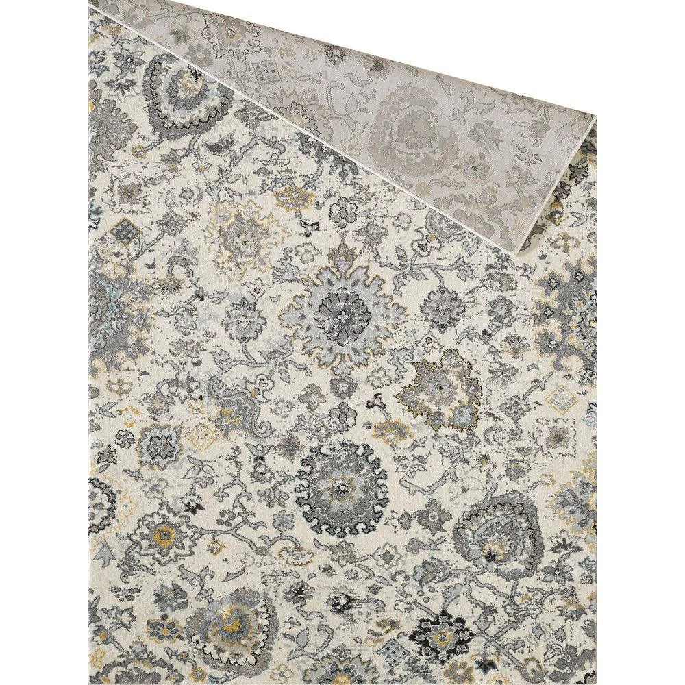 Lennox Ivory 5.3 ft. x 7.6 ft. Abstract Polypropylene Area Rug by Abani 4 Lennox Ivory 5.3 ft. x 7.6 ft. Abstract Polypropylene Area Rug by Abani - Image 3