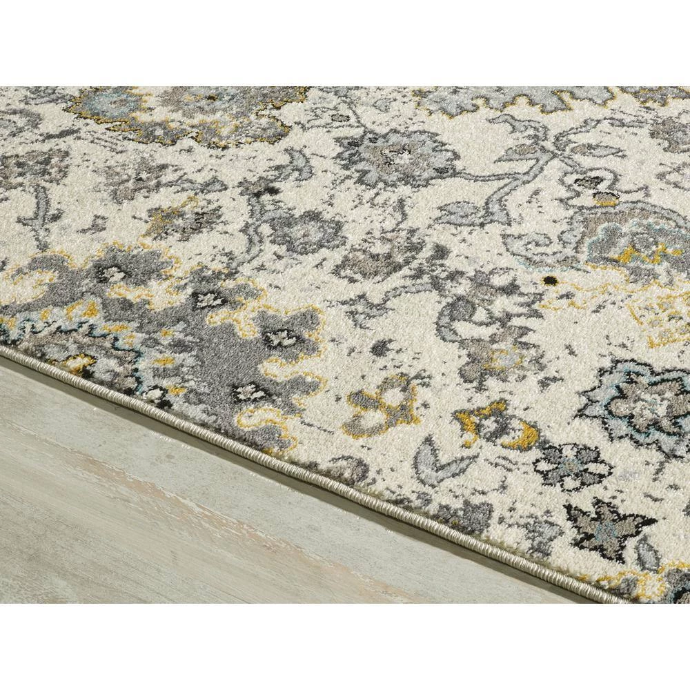 Lennox Ivory 5.3 ft. x 7.6 ft. Abstract Polypropylene Area Rug by Abani 3 Lennox Ivory 5.3 ft. x 7.6 ft. Abstract Polypropylene Area Rug by Abani - Image 2
