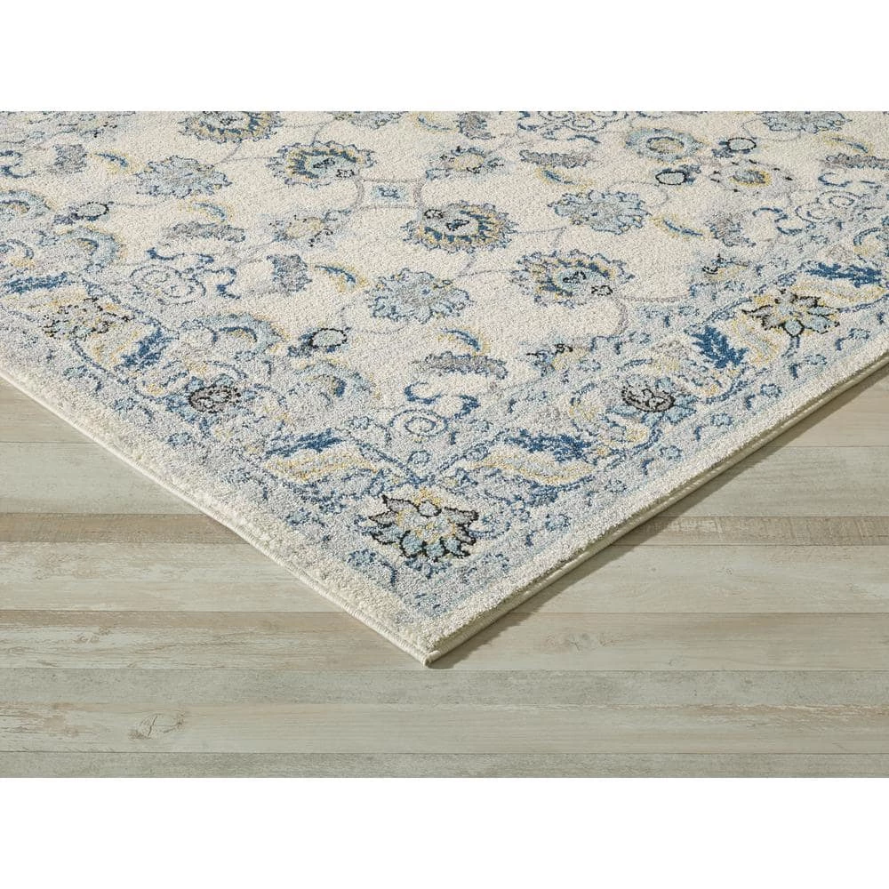 Lennox Ivory 5.3 ft. x 7.6 ft. Oriental Polypropylene Area Rug by Abani 7 Lennox Ivory 5.3 ft. x 7.6 ft. Oriental Polypropylene Area Rug by Abani - Image 5