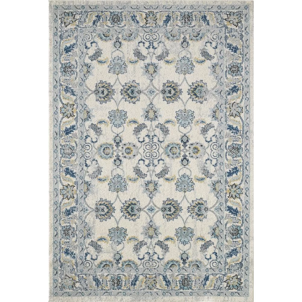Lennox Ivory 5.3 ft. x 7.6 ft. Oriental Polypropylene Area Rug by Abani 3 Lennox Ivory 5.3 ft. x 7.6 ft. Oriental Polypropylene Area Rug by Abani