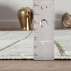 Luna Ivory 6 ft. x 9 ft. Striped Polyester Area Rug by Abani -Abani Sales ivory abani area rugs lun300a 6 44 1000