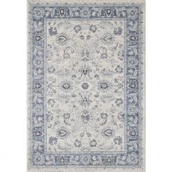 Troy Ivory 5.3 ft. x 7.6 ft. Oriental Polypropylene Area Rug by Abani