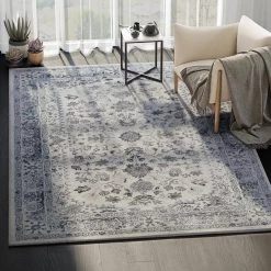 Troy Ivory 7 ft. 9 in. x 10 ft. 2 in. Oriental Polypropylene Area Rug by Abani -Abani Sales ivory abani area rugs try150a 8 31 1000