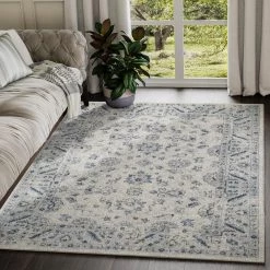 Troy Ivory 5.3 ft. x 7.6 ft. Oriental Polypropylene Area Rug by Abani 13 Troy Ivory 5.3 ft. x 7.6 ft. Oriental Polypropylene Area Rug by Abani -Abani Sales ivory abani area rugs try160a 5 31 1000