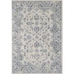 Troy Ivory 5.3 ft. x 7.6 ft. Oriental Polypropylene Area Rug by Abani