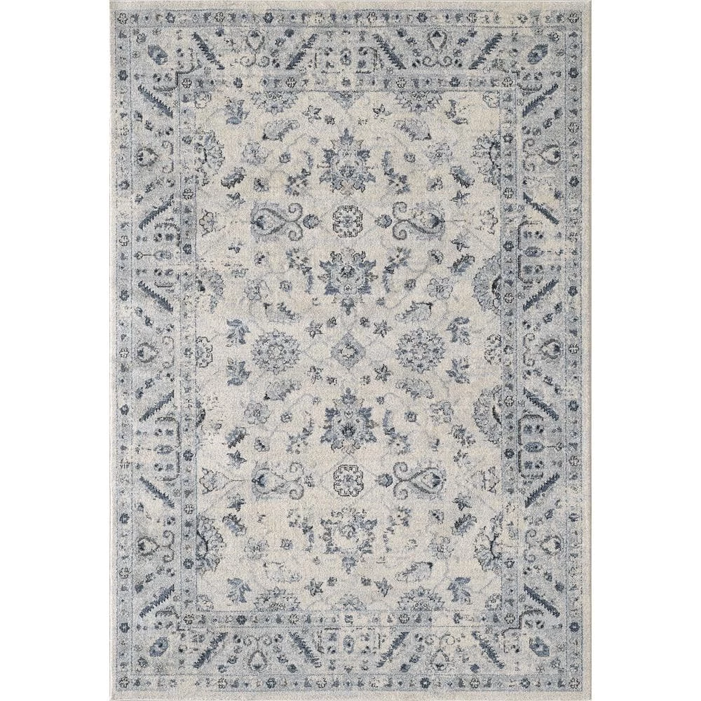 Troy Ivory 5.3 ft. x 7.6 ft. Oriental Polypropylene Area Rug by Abani 3 Troy Ivory 5.3 ft. x 7.6 ft. Oriental Polypropylene Area Rug by Abani