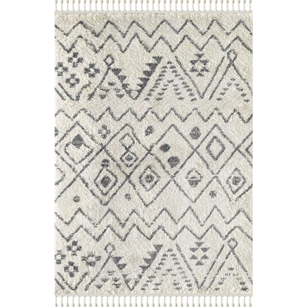 Willow Ivory 7.9 ft. x 10.2 ft. Moroccan Polypropylene Area Rug by Abani 3 Willow Ivory 7.9 ft. x 10.2 ft. Moroccan Polypropylene Area Rug by Abani
