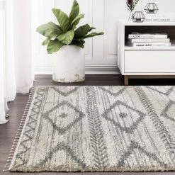 Willow Ivory 6 ft. x 9 ft. Moroccan Polypropylene Area Rug by Abani -Abani Sales ivory abani area rugs wil110a 6 31 1000