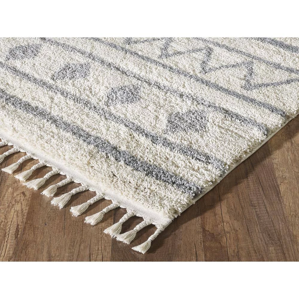 Willow Ivory 7 ft. 9 in. x 10 ft. 2 in. Moroccan Polypropylene Area Rug by Abani 6 Willow Ivory 7 ft. 9 in. x 10 ft. 2 in. Moroccan Polypropylene Area Rug by Abani - Image 4