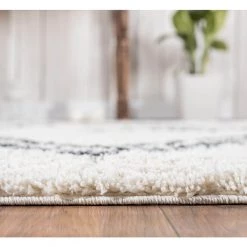 Willow Ivory 6 ft. x 9 ft. Shag Polypropylene Area Rug by Abani -Abani Sales ivory abani area rugs wil150a 6 1f 1000