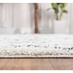 Willow Ivory 7 ft. 9 in. x 10 ft. 2 in. Shag Polypropylene Area Rug by Abani -Abani Sales ivory abani area rugs wil160a 8 1f 1000