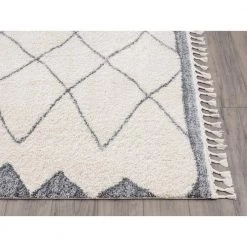 Willow Ivory 7 ft. 9 in. x 10 ft. 2 in. Shag Polypropylene Area Rug by Abani -Abani Sales ivory abani area rugs wil170a 8 40 1000