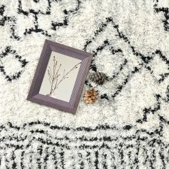 Willow Ivory 5 ft. 3 ft. x 7 ft. 6 in. Shag Polypropylene Area Rug by Abani -Abani Sales ivory abani area rugs wil180a 5 44 1000