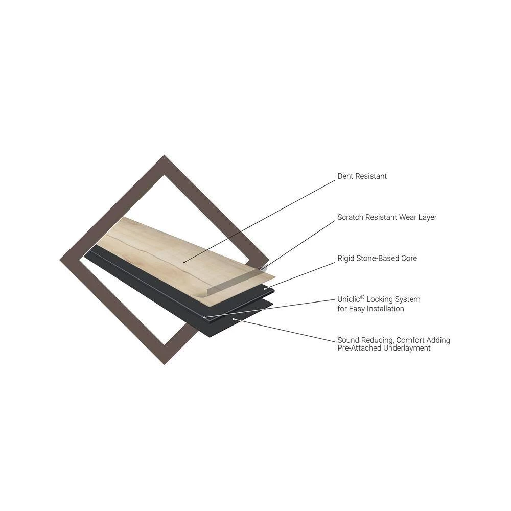 Aubrey LowCountry Timber 9 in. W x 60 in. Rigid Core Click Lock Luxury Vinyl Plank Flooring (1166.88 sq. ft./pallet) by A&A Surfaces 8 Aubrey LowCountry Timber 9 in. W x 60 in. Rigid Core Click Lock Luxury Vinyl Plank Flooring (1166.88 sq. ft./pallet) by A&A Surfaces - Image 6