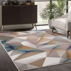 Arto Multi 5 ft. 3 in. x 7 ft. 6 in. Abstract Polypropylene Area Rug by Abani -Abani Sales multi abani area rugs art150a 5 31 1000