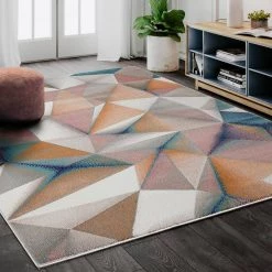 Arto Multi 5 ft. 3 in. x 7 ft. 6 in. Abstract Polypropylene Area Rug by Abani -Abani Sales multi abani area rugs art150a 5 44 1000