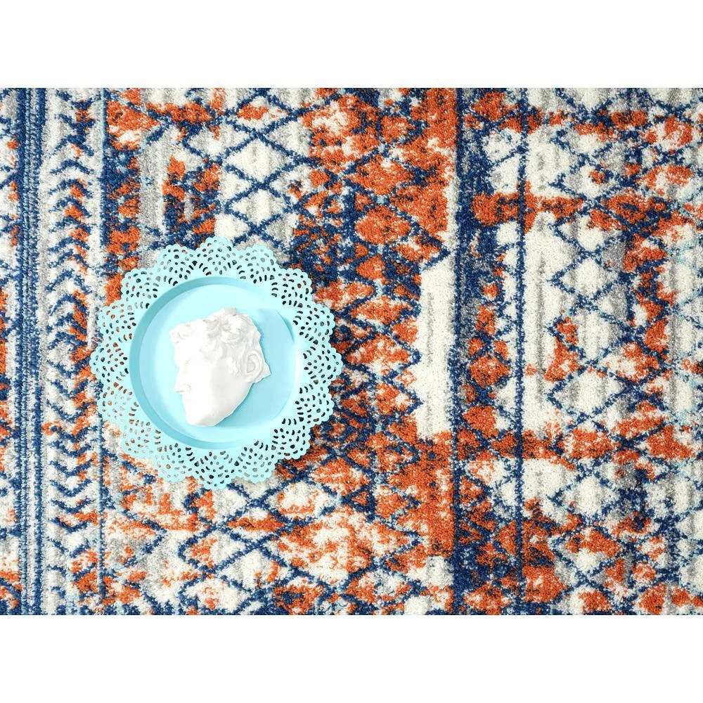 Casa Multi 6 ft. x 9 ft. Distressed Polypropylene Area Rug by Abani 7 Casa Multi 6 ft. x 9 ft. Distressed Polypropylene Area Rug by Abani - Image 5