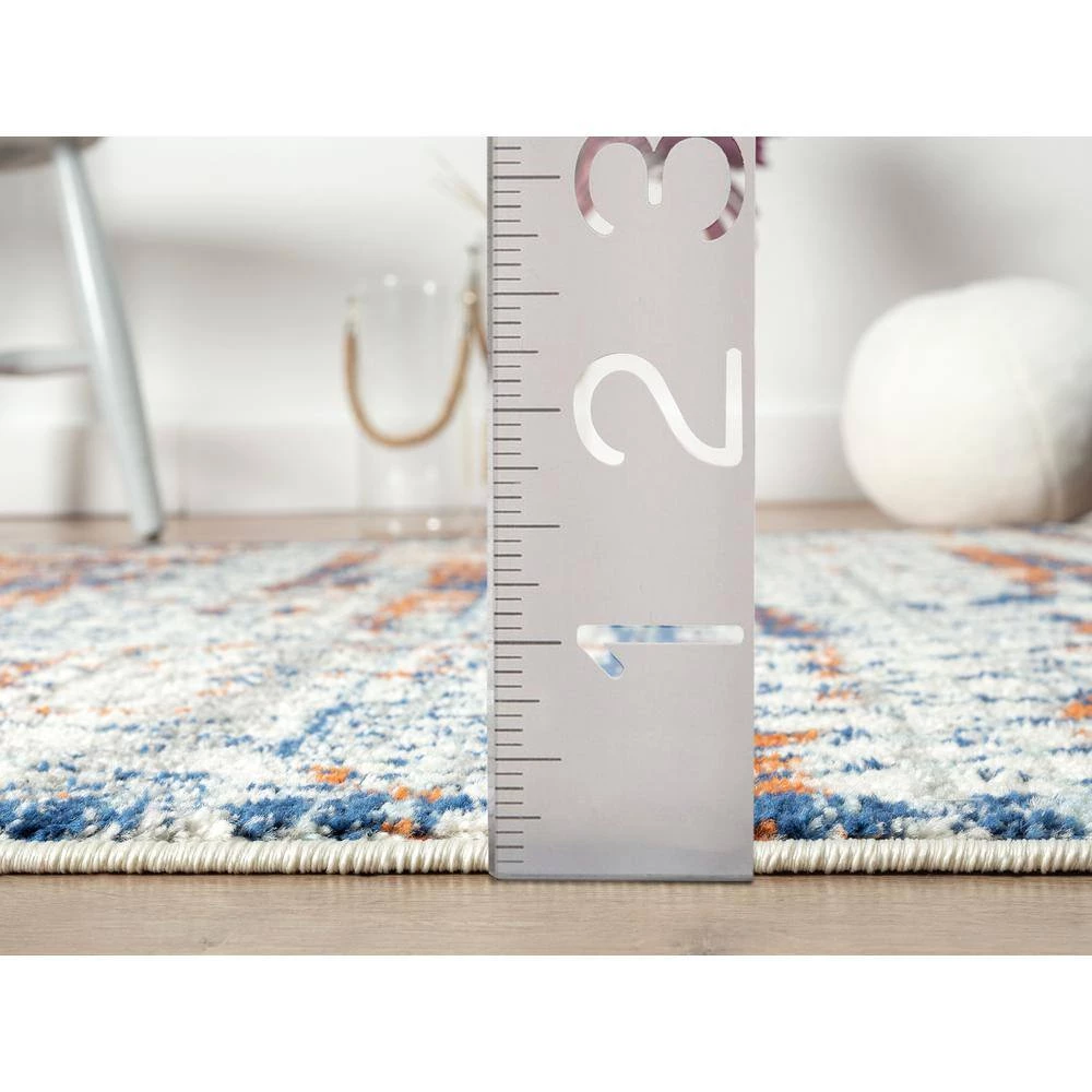 Casa Multi 6 ft. x 9 ft. Distressed Polypropylene Area Rug by Abani 8 Casa Multi 6 ft. x 9 ft. Distressed Polypropylene Area Rug by Abani - Image 6