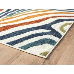 Hampton Multi 4 ft. x 6 ft. Abstract Polypropylene Area Rug by Abani -Abani Sales multi colored abani area rugs ham200a 4 c3 1000