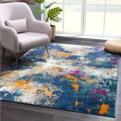 Malibu Multi 4 ft. x 6 ft. Abstract Polypropylene Area Rug by Abani -Abani Sales multi colored abani area rugs mal130a 4 31 1000