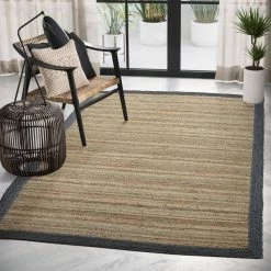 Jute Natural 6 ft. x 9 ft. Geometric Jute Area Rug by Abani -Abani Sales natural abani area rugs jut110a 6 31 1000