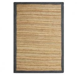 Jute Natural 6 ft. x 9 ft. Geometric Jute Area Rug by Abani