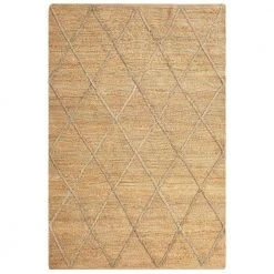Jute Natural 5.3 ft. x 7.6 ft. Abstract Jute Area Rug by Abani