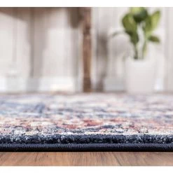 Babylon Navy 4 ft. x 6 ft. Oriental Polypropylene Area Rug by Abani -Abani Sales navy abani area rugs byl100a 4 1f 1000