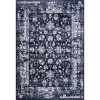 Troy Navy 5 ft. 3 ft. x 7 ft. 6 in. Oriental Polypropylene Area Rug by Abani