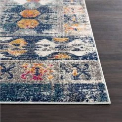 Malibu Navy Blue 6 ft. x 9 ft. Distressed Polypropylene Area Rug by Abani -Abani Sales navy blue abani area rugs mal100a 6 40 1000