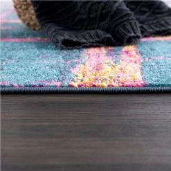 Malibu Navy Blue 7.9 ft. x 10.2 ft. Striped Polypropylene Area Rug by Abani -Abani Sales navy blue abani area rugs mal160a 8 44 1000