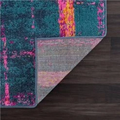 Malibu Navy Blue 7.9 ft. x 10.2 ft. Striped Polypropylene Area Rug by Abani -Abani Sales navy blue abani area rugs mal160a 8 4f 1000