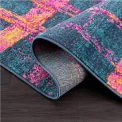 Malibu Navy Blue 7.9 ft. x 10.2 ft. Striped Polypropylene Area Rug by Abani -Abani Sales navy blue abani area rugs mal160a 8 c3 1000