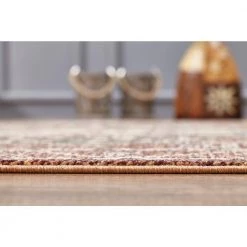 Mesa Orange 4 ft. x 6 ft. Distressed Polypropylene Area Rug by Abani -Abani Sales orange abani area rugs mes120a 4 1f 1000