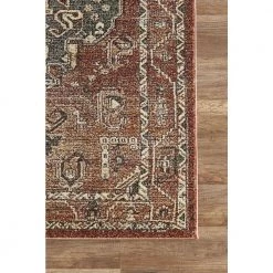 Mesa Orange 4 ft. x 6 ft. Distressed Polypropylene Area Rug by Abani -Abani Sales orange abani area rugs mes120a 4 40 1000