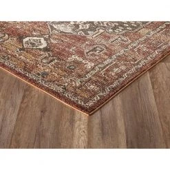 Mesa Orange 4 ft. x 6 ft. Distressed Polypropylene Area Rug by Abani -Abani Sales orange abani area rugs mes120a 4 c3 1000