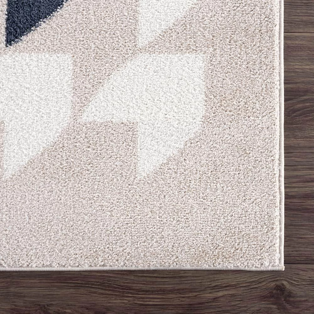 Abani Rugs Deco DEC160A Beige Pink 4 ft. x 6 ft. Houndstooth Area Rug 7 Abani Rugs Deco DEC160A Beige Pink 4 ft. x 6 ft. Houndstooth Area Rug - Image 5