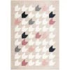 Abani Rugs Deco DEC160A Beige Pink 4 ft. x 6 ft. Houndstooth Area Rug