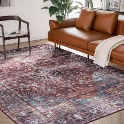 Paloma Red 6 ft. x 9 ft. Oriental Polyester Area Rug by Abani 17 Paloma Red 6 ft. x 9 ft. Oriental Polyester Area Rug by Abani -Abani Sales red abani area rugs pal100a 6 31 1000