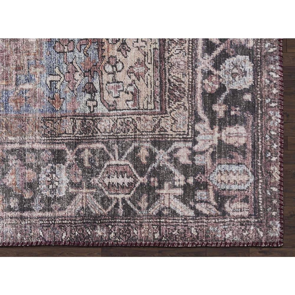 Paloma Red 6 ft. x 9 ft. Oriental Polyester Area Rug by Abani 5 Paloma Red 6 ft. x 9 ft. Oriental Polyester Area Rug by Abani - Image 3