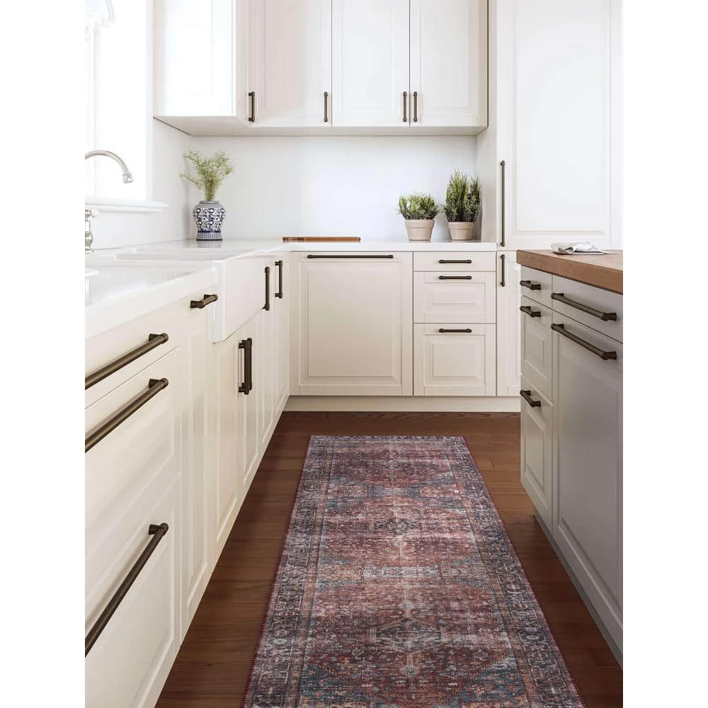 Paloma Red 6 ft. x 9 ft. Oriental Polyester Area Rug by Abani 9 Paloma Red 6 ft. x 9 ft. Oriental Polyester Area Rug by Abani - Image 7