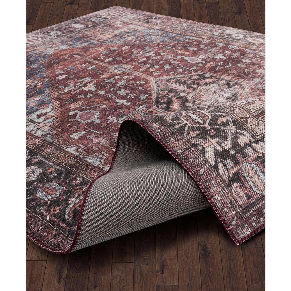 Paloma Red 6 ft. x 9 ft. Oriental Polyester Area Rug by Abani 6 Paloma Red 6 ft. x 9 ft. Oriental Polyester Area Rug by Abani - Image 4