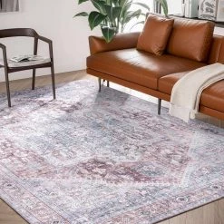 Paloma Red 6 ft. x 9 ft. Oriental Polyester Area Rug by Abani -Abani Sales red abani area rugs pal130a 6 31 1000