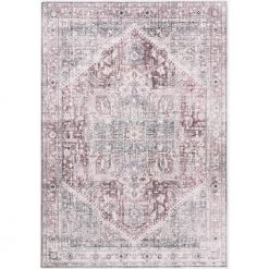 Paloma Red 6 ft. x 9 ft. Oriental Polyester Area Rug by Abani