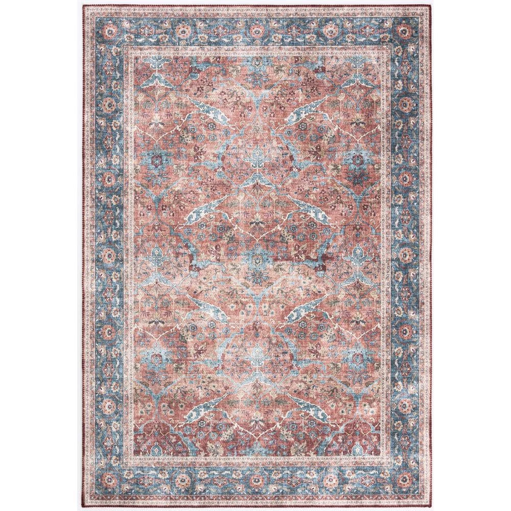 Paloma Red 2 ft. x 10 ft. Oriental Polyester Area Rug by Abani 3 Paloma Red 2 ft. x 10 ft. Oriental Polyester Area Rug by Abani