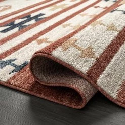 Sedona Red 5 ft. 3 ft. x 7 ft. 6 in. Oriental Polypropylene Area Rug by Abani -Abani Sales red abani area rugs sed200a 5 4f 1000