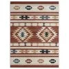 Sedona Red 5 ft. 3 ft. x 7 ft. 6 in. Oriental Polypropylene Area Rug by Abani