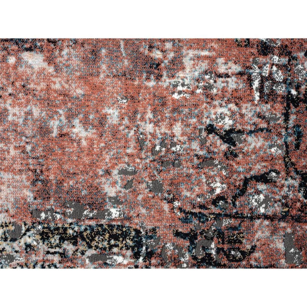 Azure Rust 5 ft. 3 in. x 7 ft. 6 in. Oriental Polyester Area Rug by Abani 8 Azure Rust 5 ft. 3 in. x 7 ft. 6 in. Oriental Polyester Area Rug by Abani - Image 6