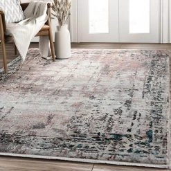 Azure Rust 5 ft. 3 in. x 7 ft. 6 in. Oriental Polyester Area Rug by Abani 15 Azure Rust 5 ft. 3 in. x 7 ft. 6 in. Oriental Polyester Area Rug by Abani -Abani Sales rust abani area rugs azr240a 5 31 1000